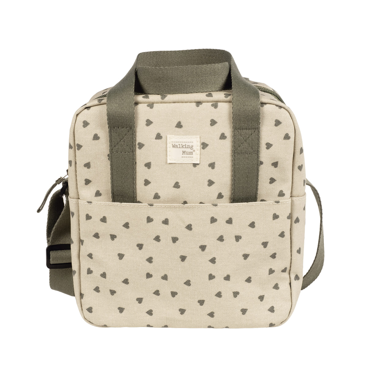 Walking Mum termo torba Poppy Hearts Zelena