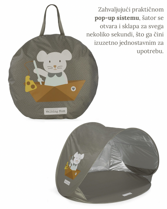 Walking Mum Poppy Moss UV šator za bebe SPF 50+