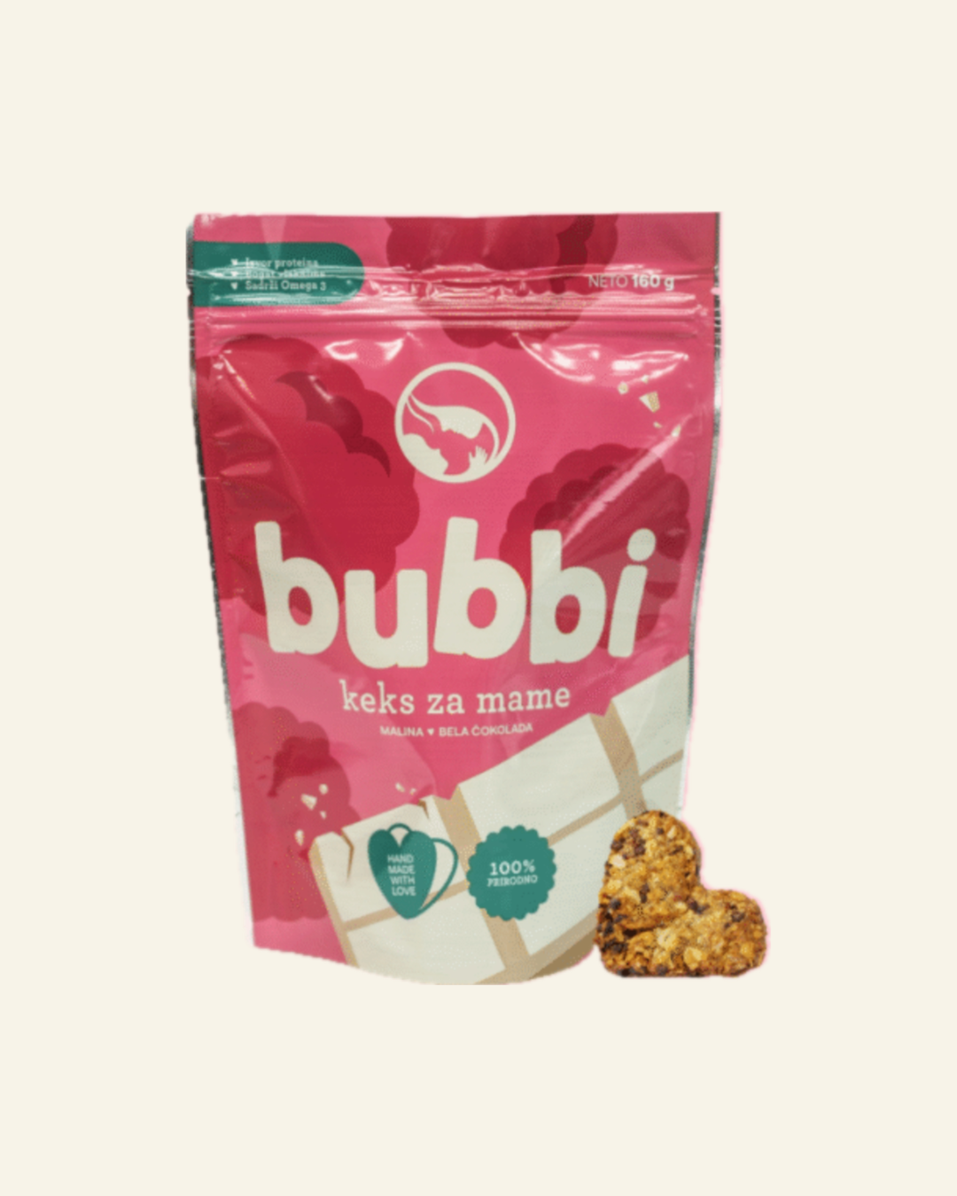 Bubbi keks za mame - Malina i bijela čokolada