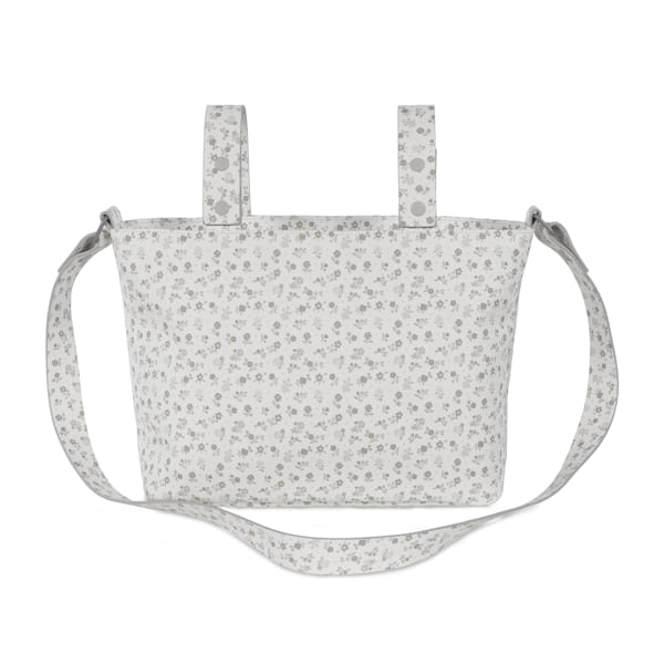 Crossbody torba za mame Little Bloom Flowers Siva