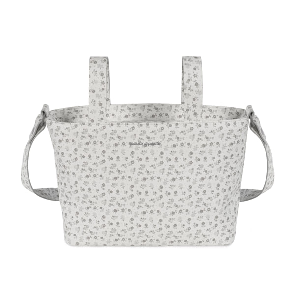 Crossbody torba za mame Little Bloom Flowers Siva