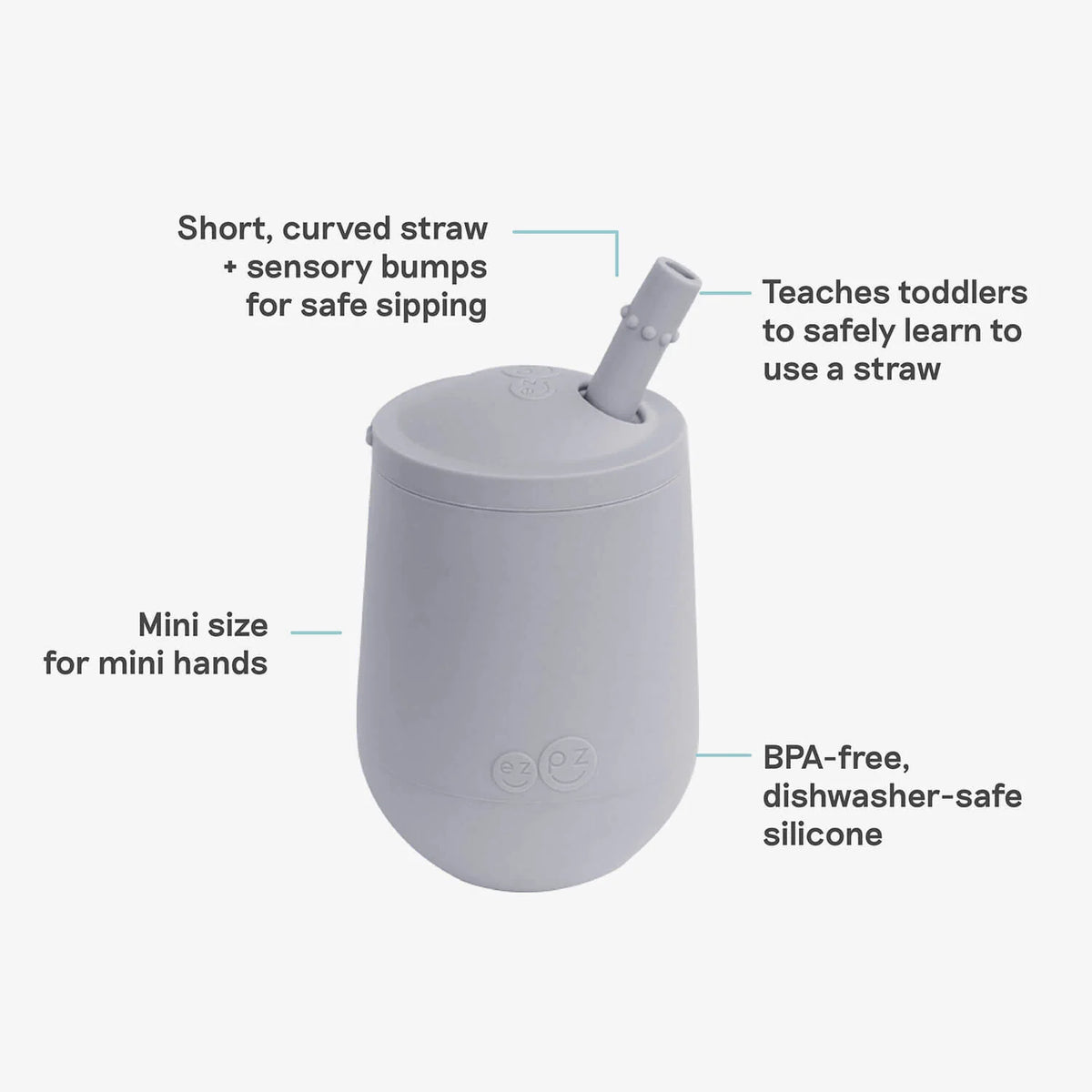 ezpz Mini Cup + Straw Training System – Silikonska čaša za djecu sa slamkom