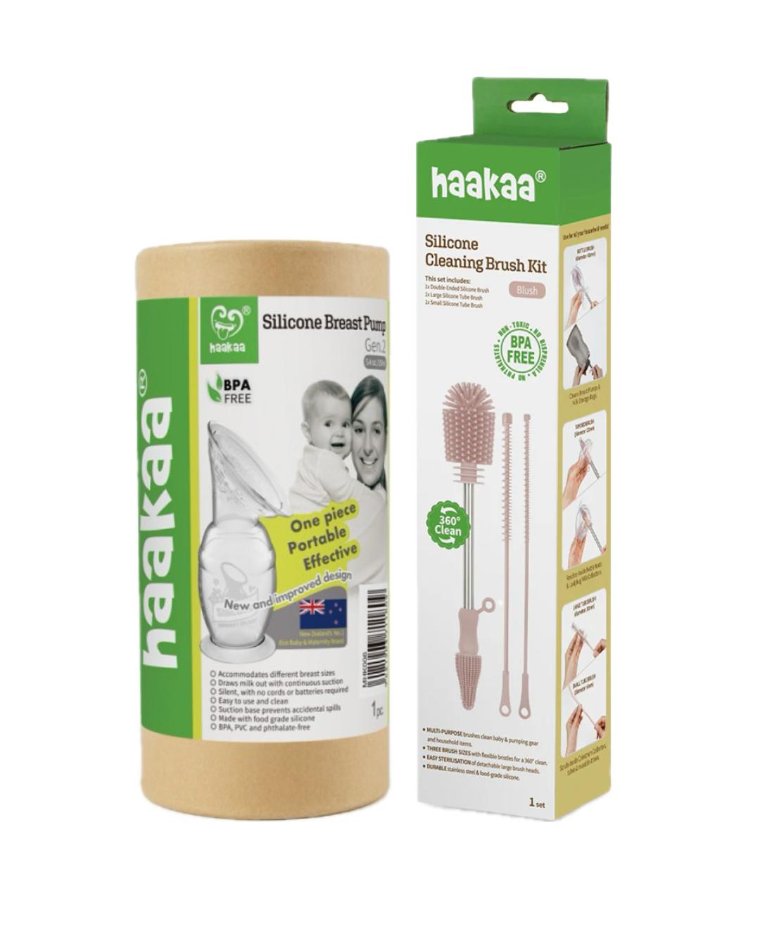 Haakaa set - pumpica 100ml i četke za čišćenje