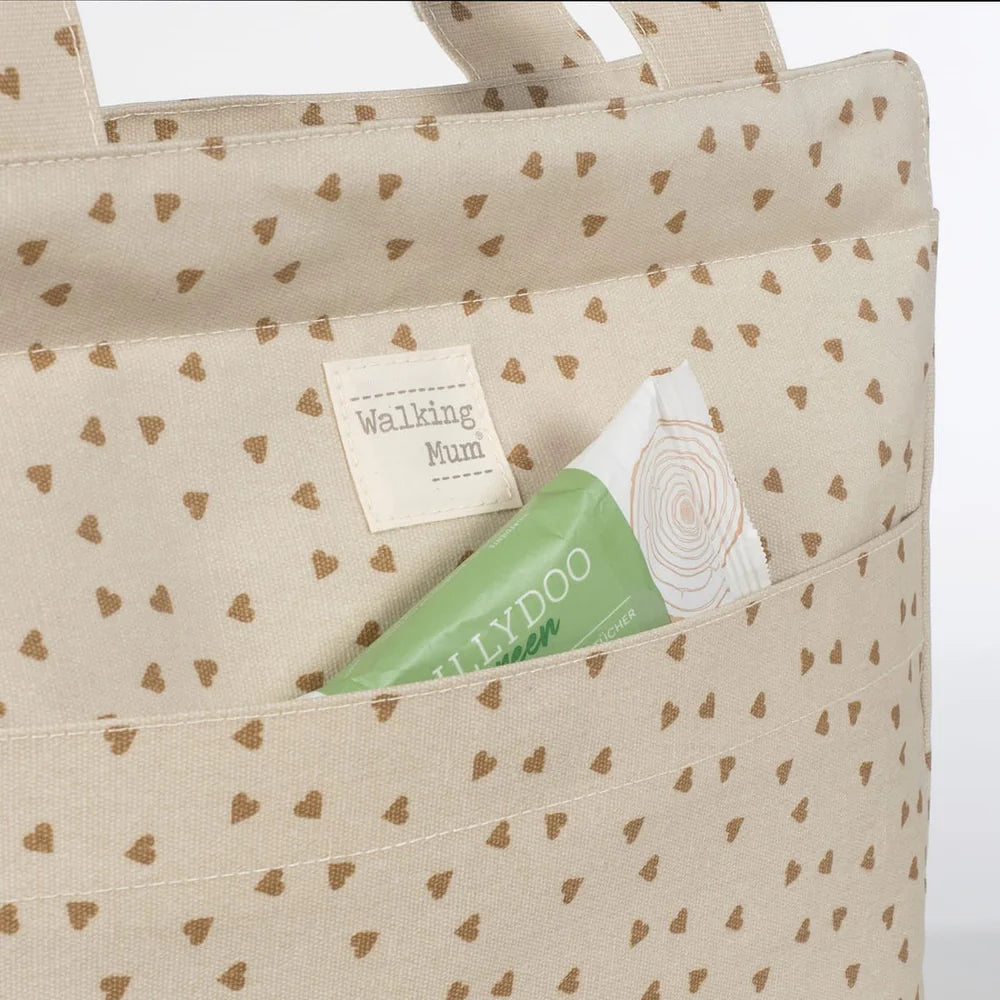 Walking Mum torba za prematanje i kolica Poppy Moss Srca Cinnamon