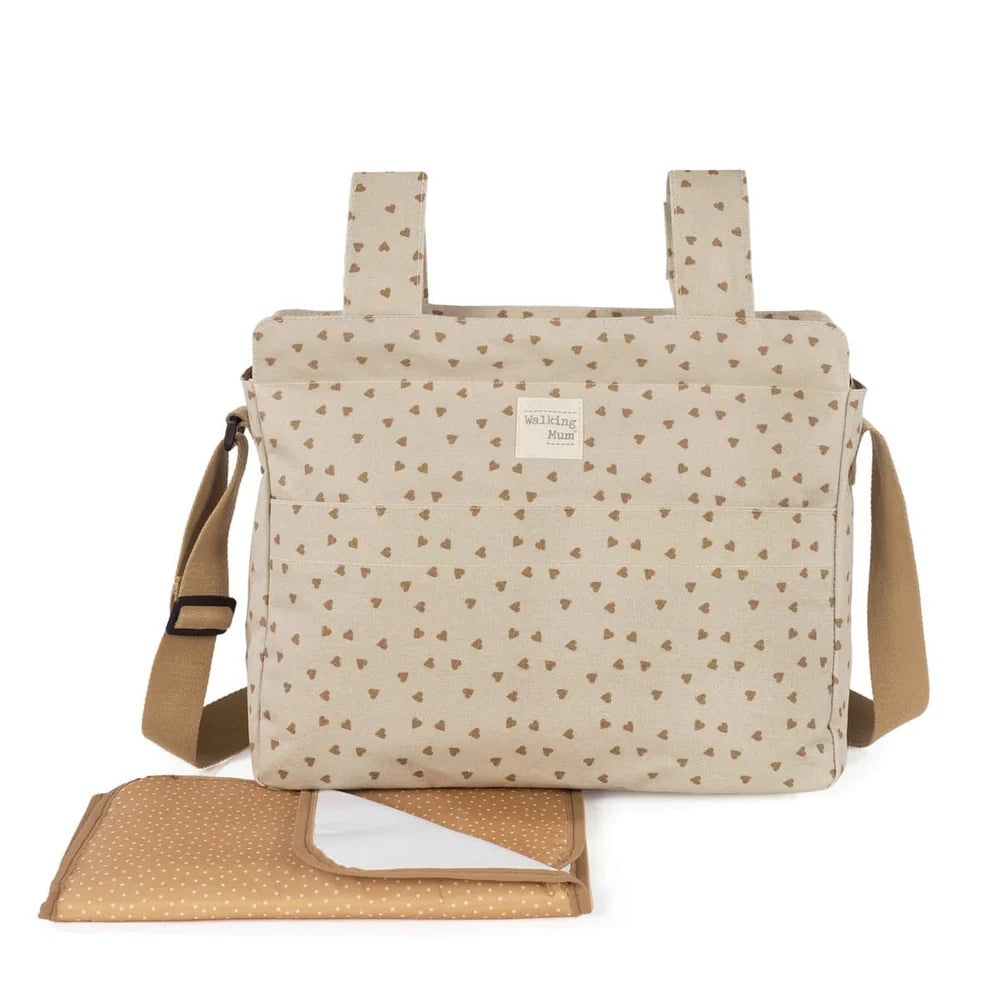 Walking Mum torba za prematanje i kolica Poppy Moss Srca Cinnamon