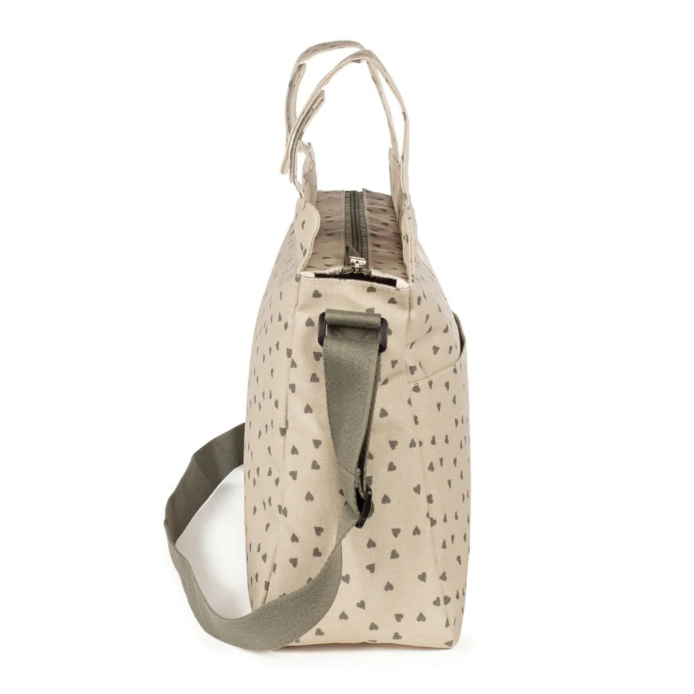 Walking Mum torba za prematanje i kolica Poppy Moss Srca Zelena