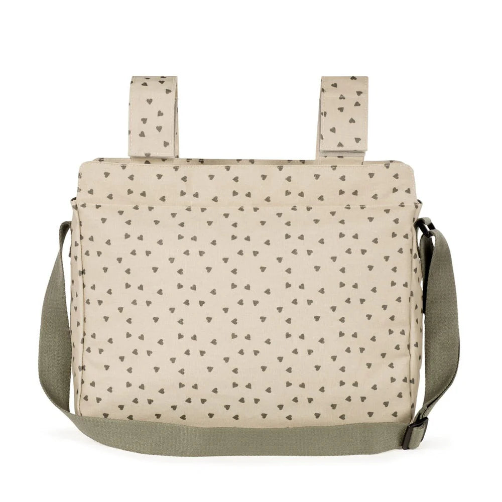 Walking Mum torba za prematanje i kolica Poppy Moss Srca Zelena